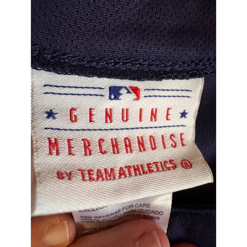 MLB New York Yankees Toddler Jersey Navy Blue Button Up Team Athletics 4T EUC - Picture 2 of 5